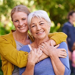 Ladies smiling